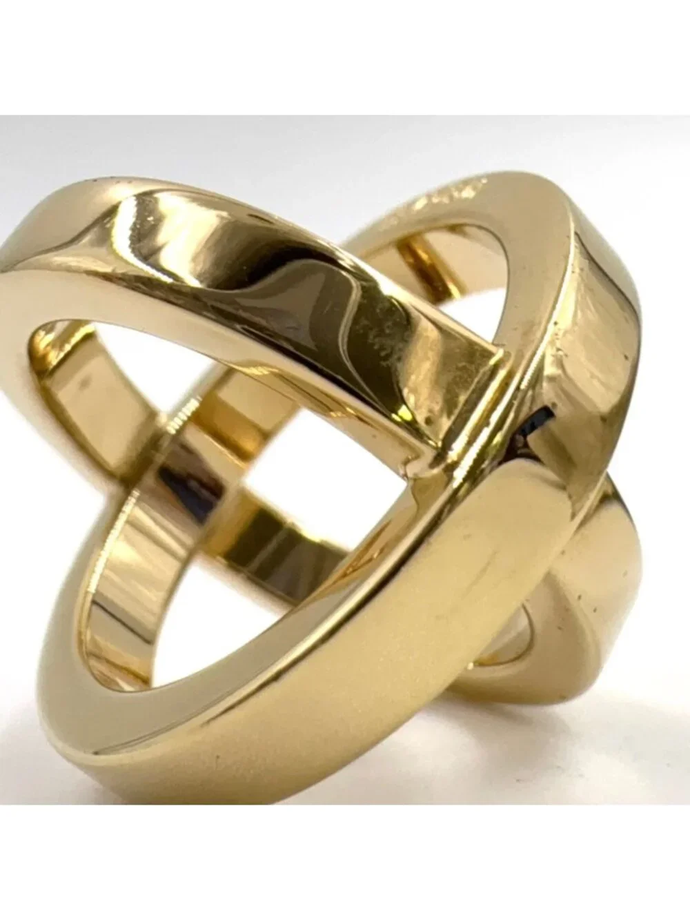 Hermes Cosmos Metal Gold Scarf Ring